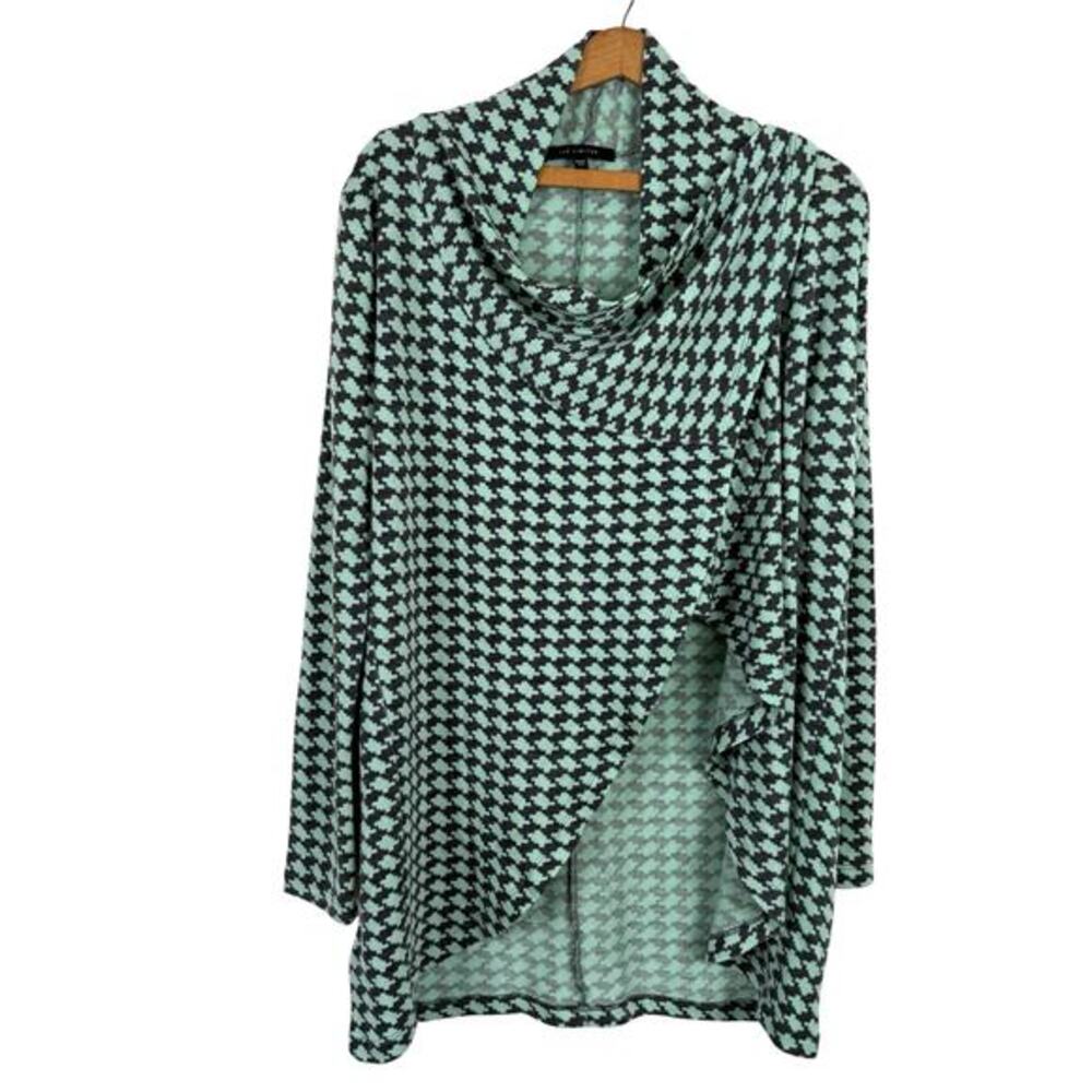The Limited Women Wrap Around Sweater Tunic Size Small Geometric Preppy‎ Office